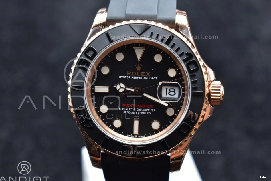 126655 Ceramic Edition Rubber VS3235 Oysterflex on Strap Bezel Yacht-Master Black Best VSF 1:1 0318